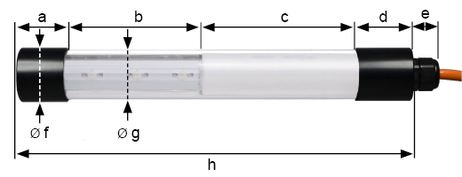 Abmessungen KE-LED-EX 4003 Handleuchte ex-geschützt