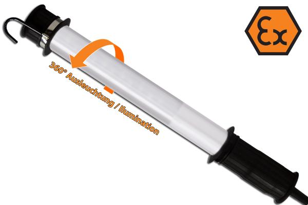 KE-LED-EX 5018 explosion-proof LED hand lamp, omnidirectional, 360° illumination