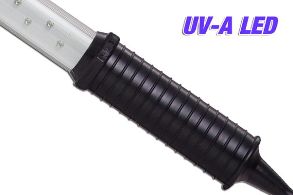 LED workshop UV-A light: Anti-roll handle & cap