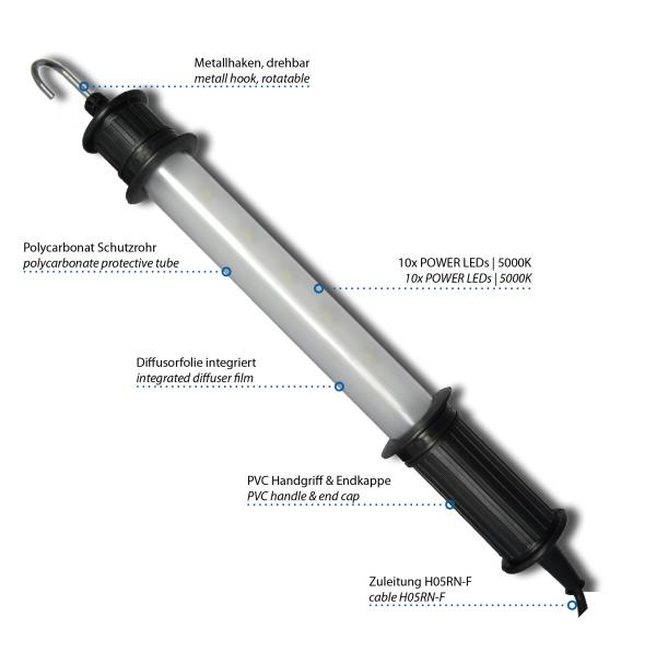 KE-LED 4010-P Profi LED Handleuchte Detail